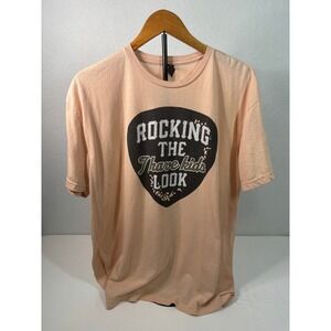 Ruby's Rubbish Womens Peach Rocking the I Have Kids Look Graphic T-Shirt XL